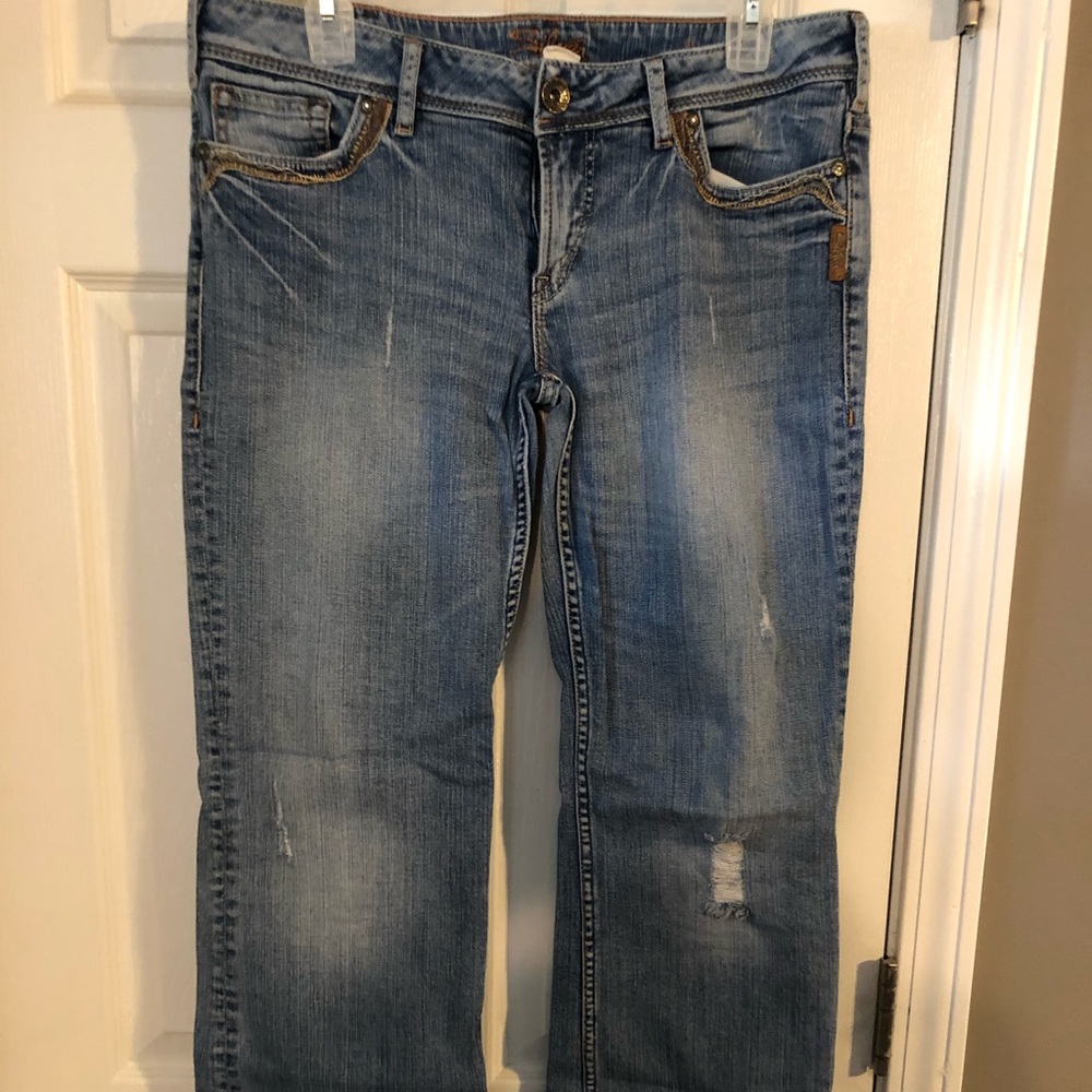 Women’s silver jeans